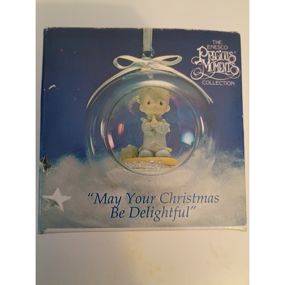 Vintage 1993 Enesco Precious Moments Merry Dreams Glass Ball Ornament 327794L